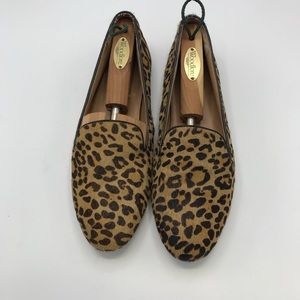 J.Crew Pony Hair Leopard Flats Size 9